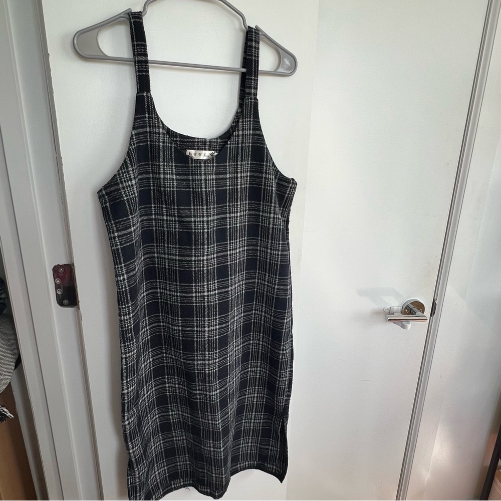 Plaid Black and White Women's Dress